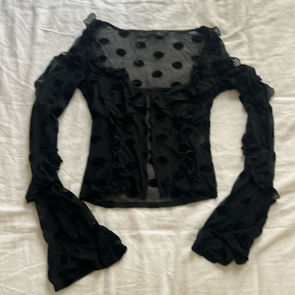 House of Harlow polka dot blouse